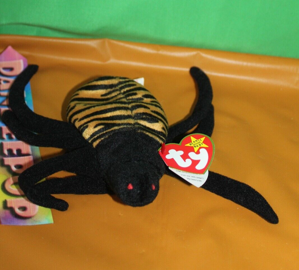 Ty Beanie Babies Spinner Spider Stuffed Animal Toy With Tag 1996 Halloween